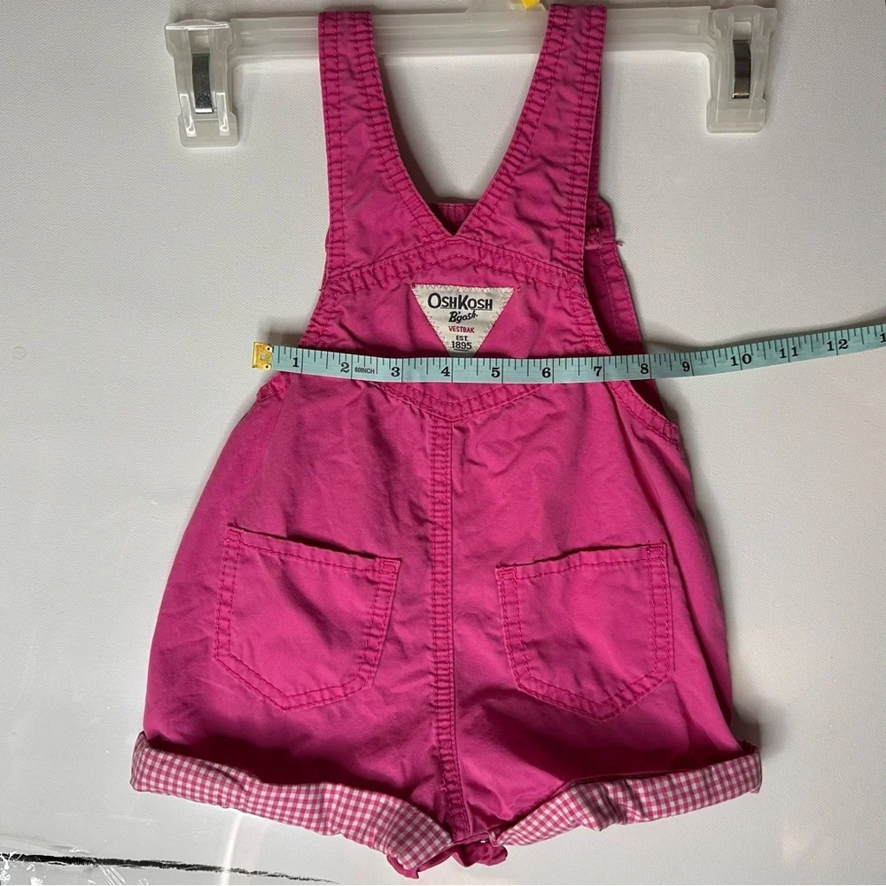 OshKosh B'gosh Pink Overall Shorts with Playful Trim